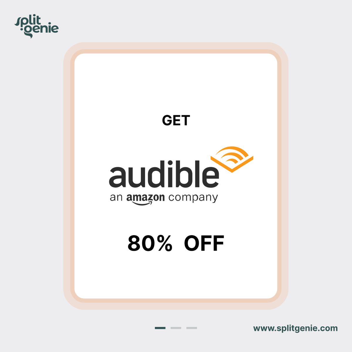 SplitGenie's tweet photo. Split your Audible subscription with others on https://t.co/yHJlabCsHO and save 80% ๐
Join a Audible subscription at just Rs. 40 per month! ๐ฎ
Share (or Host) your subscription and earn 1910/- ๐ค
#audible #sharesubscription #splitsubscription #cheapsubscription #story #monday https://t.co/UoauFwCONq