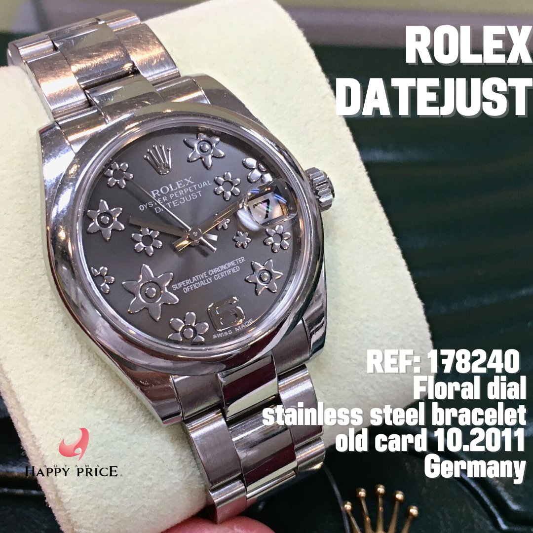HappyPrice13's tweet photo. Sweet dial ? 

-
Rolex 
Date-just
178240
Floral dial
Stainless steel bracelet 
Extra links 
Old card 10.2011 Germany
 
Worldwide shipping
DM us for more details
------
#Watch #Wholesale #Rolex #AudemarsPiguet #RWB #Omega #Panerai #WatchWholesale #TagHeuer  #rolexdaydate https://t.co/mj9LpoGMaa