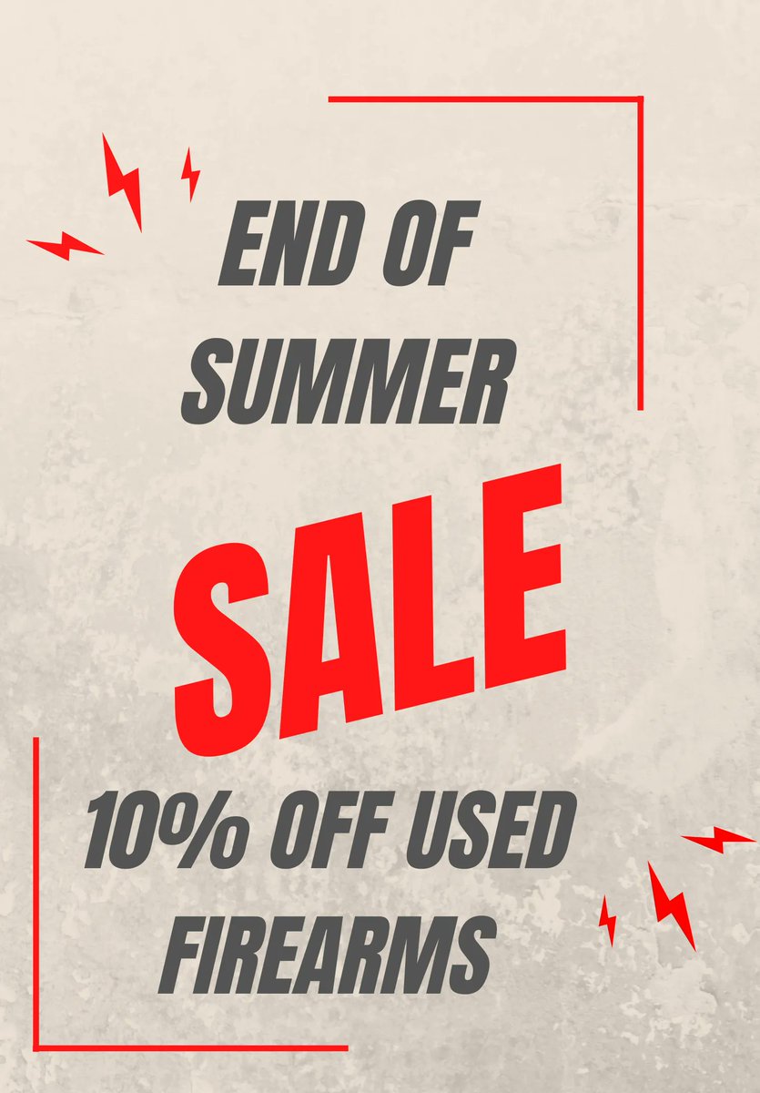 range_129's tweet photo. We are running an end of summer sale on all our used firearms. It will be a 10% off sale until the end of this month! Stop in and check them out! #range129 https://t.co/NJGl1kJpHj