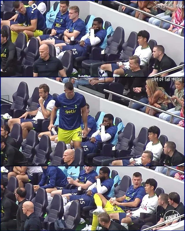 Fraser Forster noticed Sonny alone on the bench and immediately moved to sit next to him. Leader 👏💙 #COYS