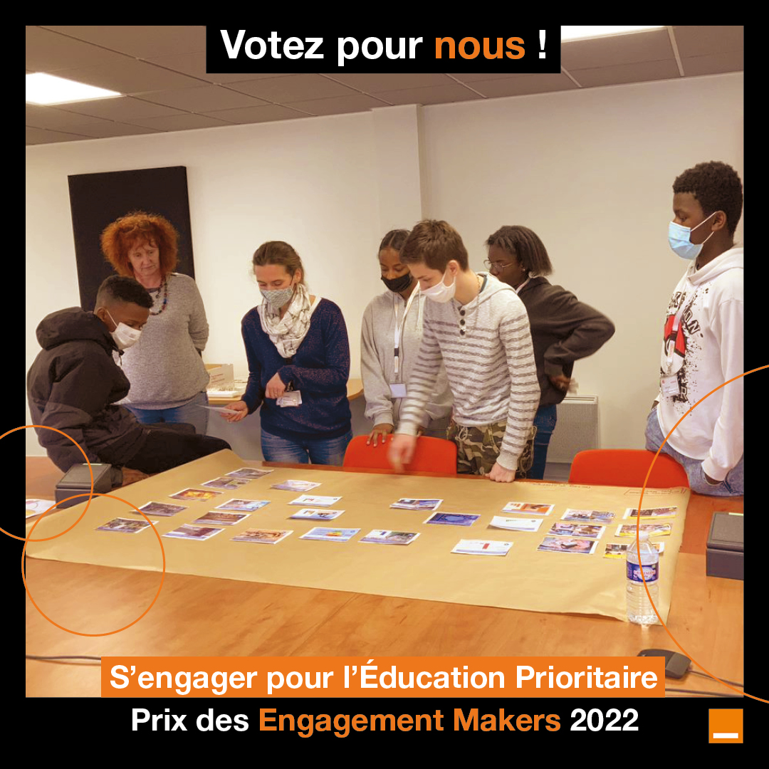MarylineClare's tweet photo. Pour la deuxième année consécutive, 
@orange
 organise le Prix des Engagement Makers.  Rdv sur https://t.co/6nGSJLngkj pour voter pour notre projet "S'engager pour l'Education Prioritaire"! 😊 https://t.co/Spen1XWa4R