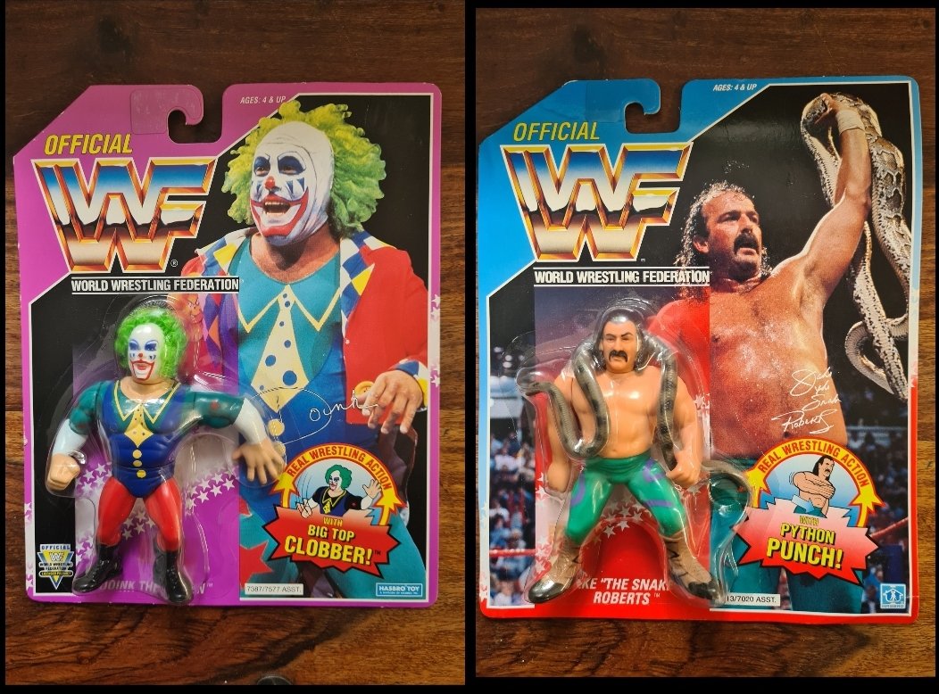 Nafelarr180's tweet photo. 🎪 Doink 🎪 &amp; 🐍 Jake 🐍

Awesome double mail day! 🔥

#hWo #FigLife #OneFigCommunity #WWFhasbro  @hWoOfficialPage #scratchthatfigureitch https://t.co/9Z1QtepS16
