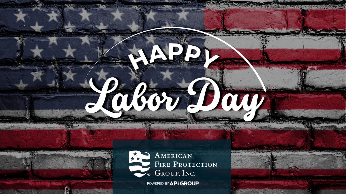 afpgusa's tweet photo. Take pride in a job well done. Happy Labor Day from American Fire Protection Group! #LaborDay https://t.co/8v015V5gs4