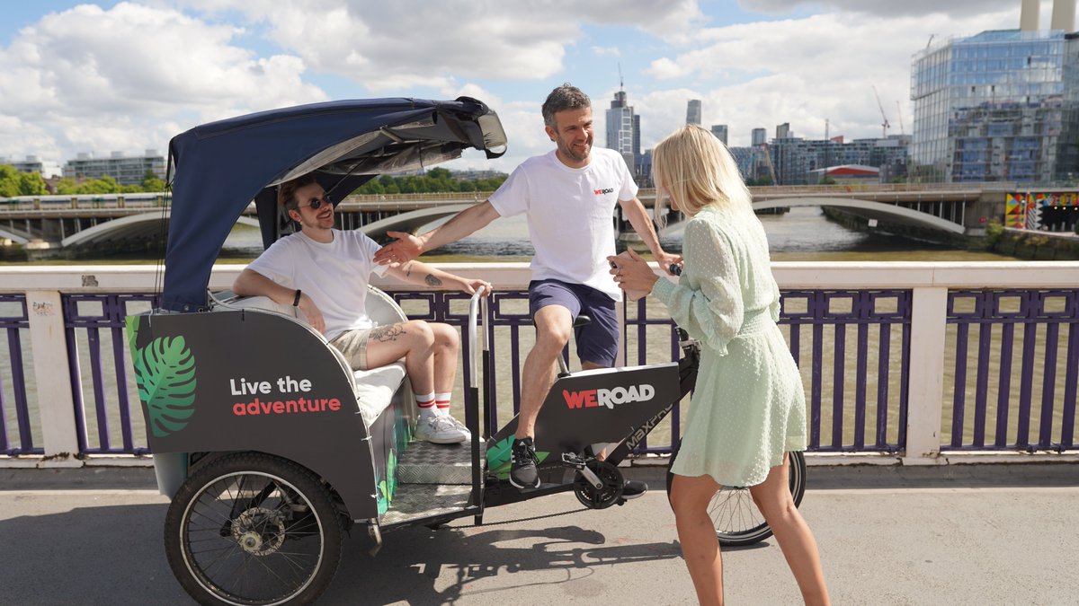 CutTheBullComms's tweet photo. Fancy an adventure? WeRoad will be taking Londoners on wild adventures around the capital this weekend.

Flag down the WeRoad tuk tuk this Saturday to be whisked off to a secret adventure there and then. 

Contact fab@cutthebull.agency for deets
#journorequests #prrequest https://t.co/GTJD4VoCbq
