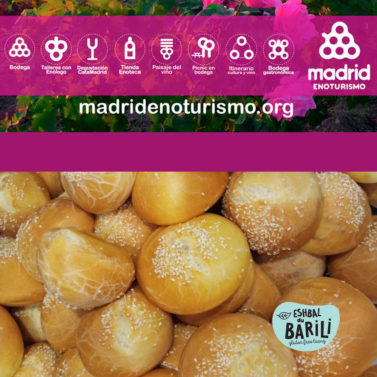 Con pan Eshbal du Barili y vino se anda el camino.

El tiempo es una materia que los artesanos de la felicidad saben ecocrear.

¿Queréis vivir la experiencia? 
Únete a las jornadas "de vendimia" que organizan muchas bodegas madrileñas este mes.

<a href="/MadridRutasVino/">Madrid Enoturismo</a> #barilialimentos