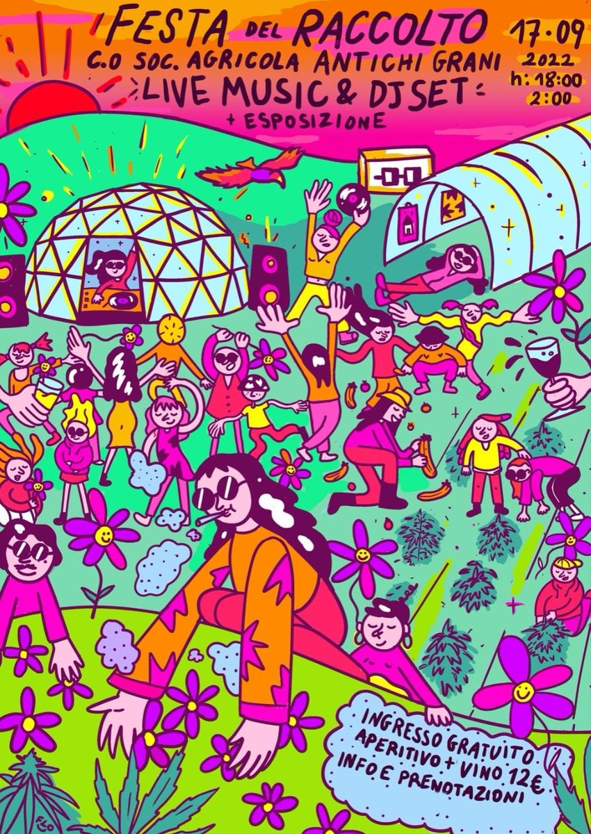 Gm web3! This year the Harvest Party at the farm will be a bit more nounish ⌐◨-◨ Proooliferating good !vibes always 💨

Thanks <a href="/CascoFlo/">Flo</a> for the flyer 🌱

#stonednouns #weed #CBD #CannabisCommunity #nounsdao