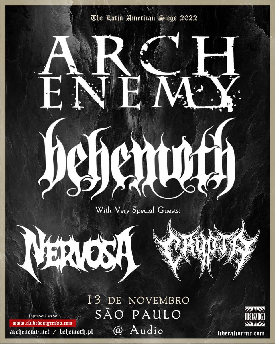 MetalJusticeMag's tweet photo. なんと‼️
11.13@サンパウロで開催されるARCH ENEMY + BEHEMOTH公演でNERVOSAとCRYPTAがまさかの共演‼️
3人時代のネルボサからフェルナンダとルアナの2名が脱退してクリプタを結成し、3人を迎えて4人になった新生ネルボサのリーダー・プリカは「これはツアーではなく一度だけの共演」と語りました🤘🇧🇷 https://t.co/GzXiulBkRN