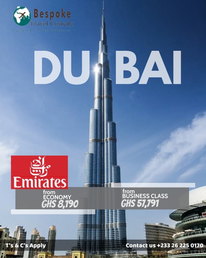 Who’s ready for the Dubai experience? Let #bespoketravelconsult get you there. Book with us now!
.
For further enquiries or assistance, call/ WhatsApp +233 262250170
.
 #travelbookings #hotelreservation #carhire #airlinereservation #airlinereservation #dubai