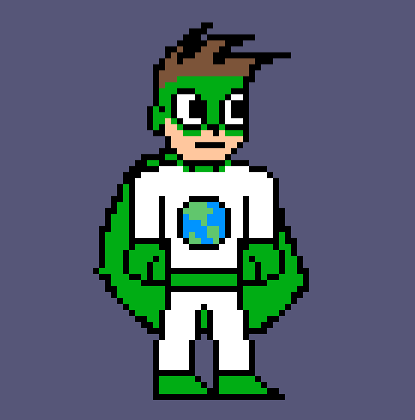 GreatGrassinio's tweet image. So this is my brand new OC, I call him Eco-Man. He fights bad guys and likes to stop pollution. He has no powers but a useful grappling hook. Tell me what you think. #EcoMan #Environment #Environmentalism #Comic #comics #comicbooks #Superhero #DC #Marvel #Imagecomics