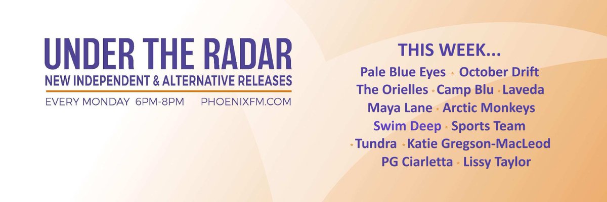 Andy Gardener (@overtimer) on Twitter photo Tonight 6-8pm on <a href="/phoenixfm/">Phoenix FM (we're on 🦋)</a> new music from <a href="/pbemusic/">Pale Blue Eyes</a> (Album of the Week), <a href="/TheOrielles/">The Orielles</a> <a href="/mayalaneuk/">maya lane</a> <a href="/octoberdrift/">October Drift</a> @katiegregsonmac <a href="/completions_/">Completions</a> <a href="/SWIM_DEEP/">SWIM DEEP ≈</a> <a href="/LissyTaylor17/">LISSY TAYLOR</a> <a href="/lavedamusic/">Laveda</a> <a href="/PGCiarletta/">Phil Ciarletta</a> <a href="/ElijahWolfMusic/">Elijah Wolf</a> <a href="/strawbbG/">Strawberry Generation</a> <a href="/the0rchids/">TheOrchids/</a> <a href="/whoisaodhan/">aodhan</a> <a href="/SalarymenMusic/">Salarymen</a> <a href="/medcabband/">Medicine Cabinet</a> Tonight 6-8pm on <a href="/phoenixfm/">Phoenix FM (we're on 🦋)</a> new music from <a href="/pbemusic/">Pale Blue Eyes</a> (Album of the Week), <a href="/TheOrielles/">The Orielles</a> <a href="/mayalaneuk/">maya lane</a> <a href="/octoberdrift/">October Drift</a> @katiegregsonmac <a href="/completions_/">Completions</a> <a href="/SWIM_DEEP/">SWIM DEEP ≈</a> <a href="/LissyTaylor17/">LISSY TAYLOR</a> <a href="/lavedamusic/">Laveda</a> <a href="/PGCiarletta/">Phil Ciarletta</a> <a href="/ElijahWolfMusic/">Elijah Wolf</a> <a href="/strawbbG/">Strawberry Generation</a> <a href="/the0rchids/">TheOrchids/</a> <a href="/whoisaodhan/">aodhan</a> <a href="/SalarymenMusic/">Salarymen</a> <a href="/medcabband/">Medicine Cabinet</a>
