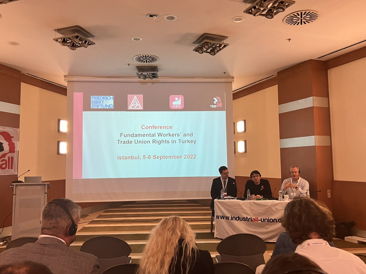 IndustriAll Küresel Sendika bünyesindeki IGMetall , IGBCE öncülüğünde İstanbul'da düzenlenen "Türkiye'de çalışan işçilerin temel sendikal hakları" konulu toplantıya sendikamız Türk Metal'i temsilen katılıyoruz.
