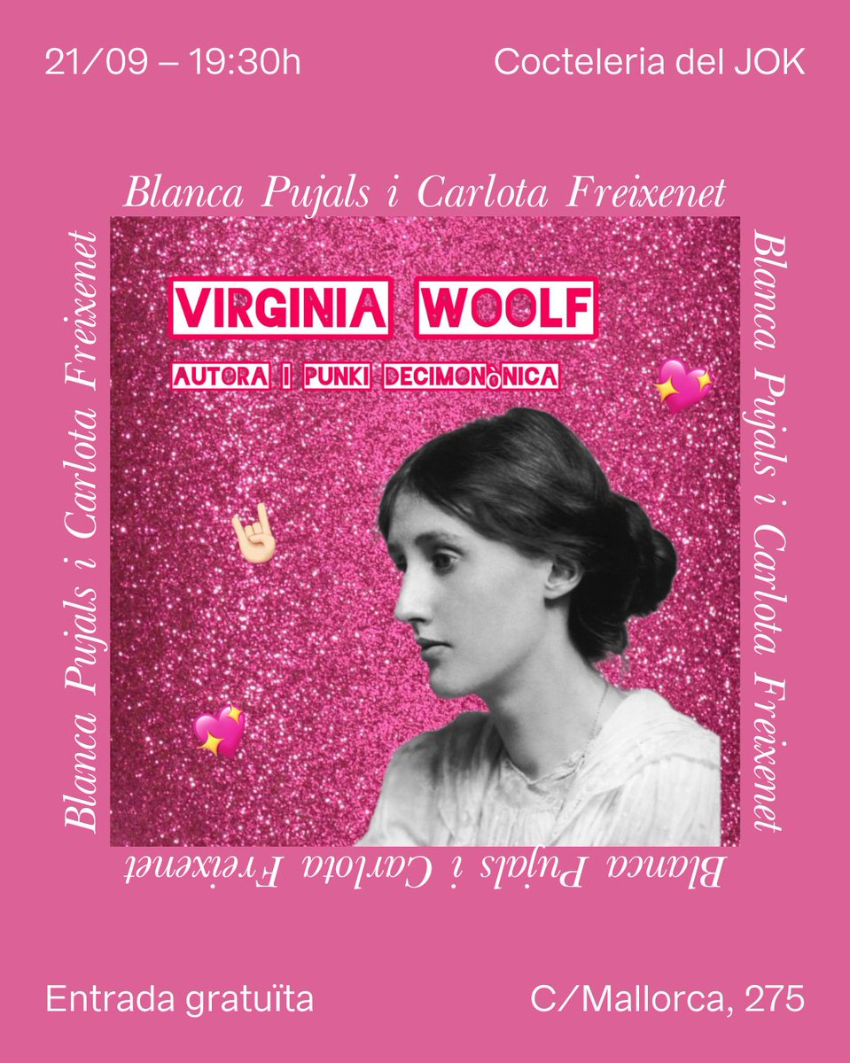 JOK (@jokbarcelona) on Twitter photo 21 de setembre. Aquesta és la data.
Tornen les <a href="/Punkisdecimono1/">Punkisdecimononiques</a> amb un capítol dedicat a 'Una cambra pròpia' de Virginia Woolf. 21 de setembre. Aquesta és la data.
Tornen les <a href="/Punkisdecimono1/">Punkisdecimononiques</a> amb un capítol dedicat a 'Una cambra pròpia' de Virginia Woolf.