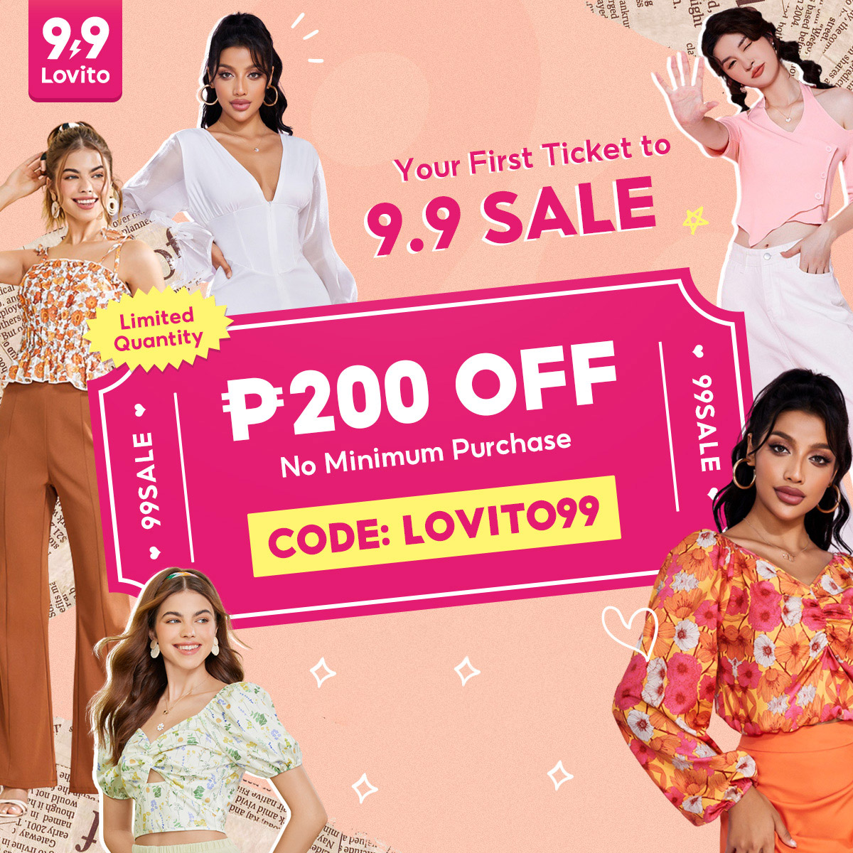 lovito_official's tweet photo. Get your first ticket to the big 9.9 SALE!🙌 Claim the ₱𝟮𝟬𝟬 𝗢𝗙𝗙 exclusive voucher now and get your carts ready! 
🛒Shop now>>https://t.co/BQbomoASf2

👉Please Note:⁣⁣⁣
The voucher amount and quantity will be updated when the ₱200 OFF offer it's fully redeemed. https://t.co/8MoJEb17gl