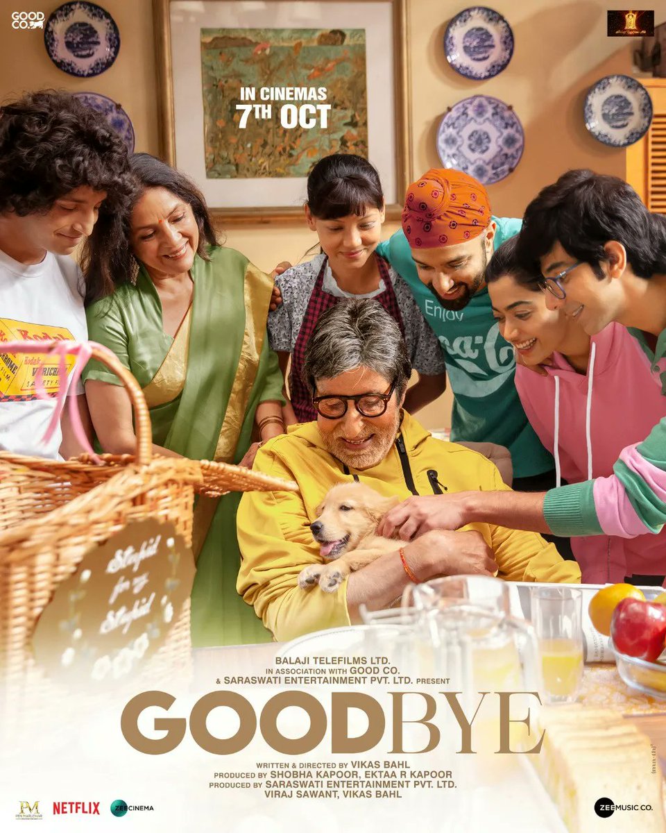 Jab family ki ho baat, toh aapke bina kaise ho sakti hai hamare #Goodbye ke kisson ki shuruat? ❤️

#GoodbyeTrailer out tomorrow!

#Goodbye releasing in cinemas near you on 7th October 2022. #GoodbyeOnOct7

<a href="/SrBachchan/">Amitabh Bachchan</a>
 
<a href="/iamRashmika/">Rashmika Mandanna</a>

 #carnivalcinemas #comecelebrate