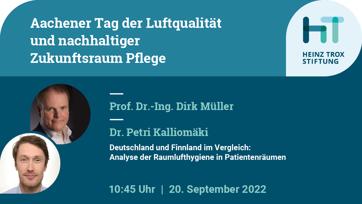 "Luftverteilung und Luftführung sind wichtige Faktoren für eine gute Innenraumluftqualität. Deren sorgfältige Planung und Umsetzung trägt dazu bei, die Exposition gegenüber Krankheitserregern in der Luft zu verringern."

#ZukunftsraumPflege neu denken.
heinz-trox-foundation.com/zukunftsraum-p…