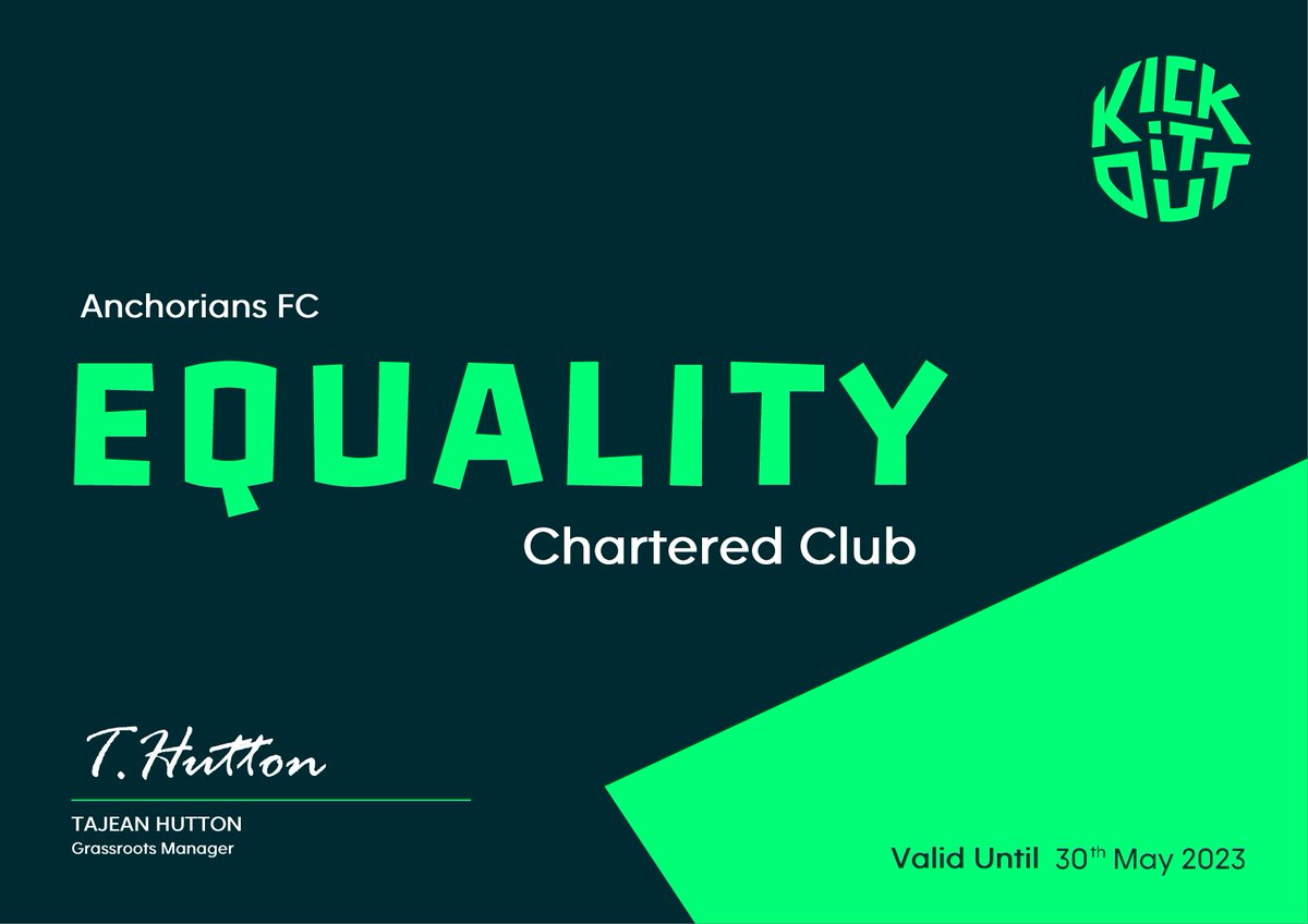 AnchoriansFC's tweet photo. We're pleased to announce that our @kickitout partnership for the upcoming season has been renewed π€π½β½
We won't stop until *it* stops
Read more β¬οΈ
https://t.co/jLMUv6EgAA
#AnchoriansAndTheCommunity #WeAreAnchorians #KickItOut #FootballForEverybody
@Raj_Randhawa6 https://t.co/hXGT6OpdOm