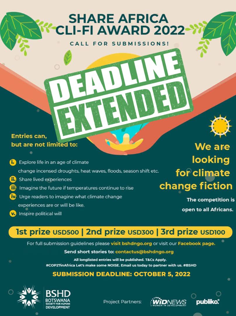 IncrediblyAnn's tweet photo. Deadline extended!!  @bshdgaborone #clifi #climate #fiction #competition https://t.co/bVRgNdzoCp