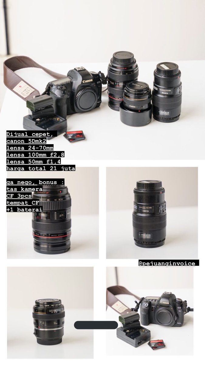 udaeki's tweet photo. Siapa tau ada yang mau beli kamera bekas, saya mau jual sepaket satu set canon ini. 

harga sesuai dengan yang ada difoto ya
mohon bantuan RTnya 🙏🏼 https://t.co/OUynPscW0k