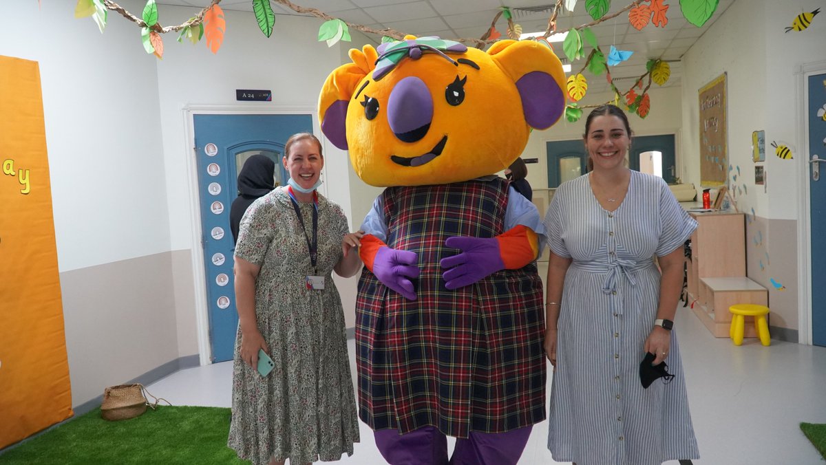 AISsharjah's tweet photo. Look who visited our ELC students in class today! Students were very excited to see Wattle - Australian Pavilion mascot in AIS uniform on their first day of school. #aisbacktoschool2022 
#Expo2020australia #australianpavillion @IanHalliday29 @AusCG_Expo2020 @TIQ_UAE https://t.co/PMd2z4OsCz
