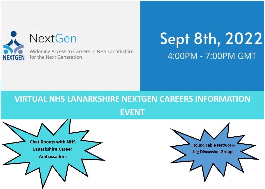 Monklands Replacement Project will be at NextGen virtual careers event for #school #students this Thur (8 Sep) - chat to us 4-7pm about future job/volunteer opportunities at new University Hospital Monklands. Registration &amp; full schedule at nextgen2.vfairs.com #newmonklands