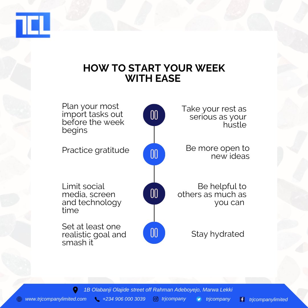 trjcompany's tweet photo. Make this week a productive one.
.
.
Visit our website @ https://t.co/u00aXgjHJH or call 09060003039 for more enquiry.
.
.
#smarthomes #smartupgrades #partzshop #professional #portfolio #personalloans #loans #finance #trustfund #education #salaryloan
#gadgetloans https://t.co/sYL9ULBB0z
