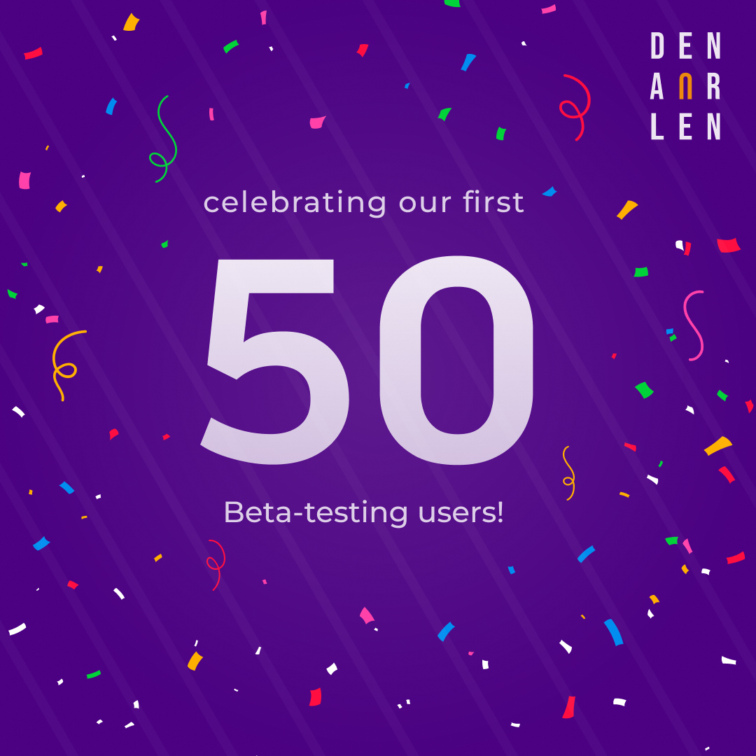 denaurlen's tweet image. Celebrating our first 50 Beta-testing users!
#knowyourselffirst #denaurlen #50users #Beta_testing