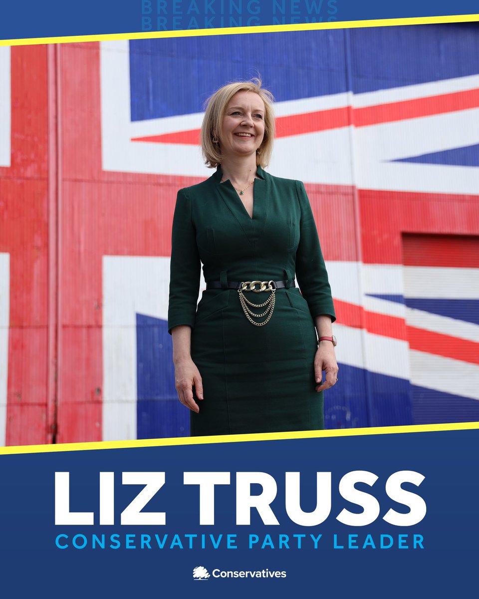 griffitha's tweet photo. Congratulations to @trussliz on her election as leader of @Conservatives. 

Under her leadership, I am confident that her Government will bolster investment and growth – taking bold and decisive action to grow the size of the UK economy with a plan to tackle the cost of living. https://t.co/bsLqcCkKfQ