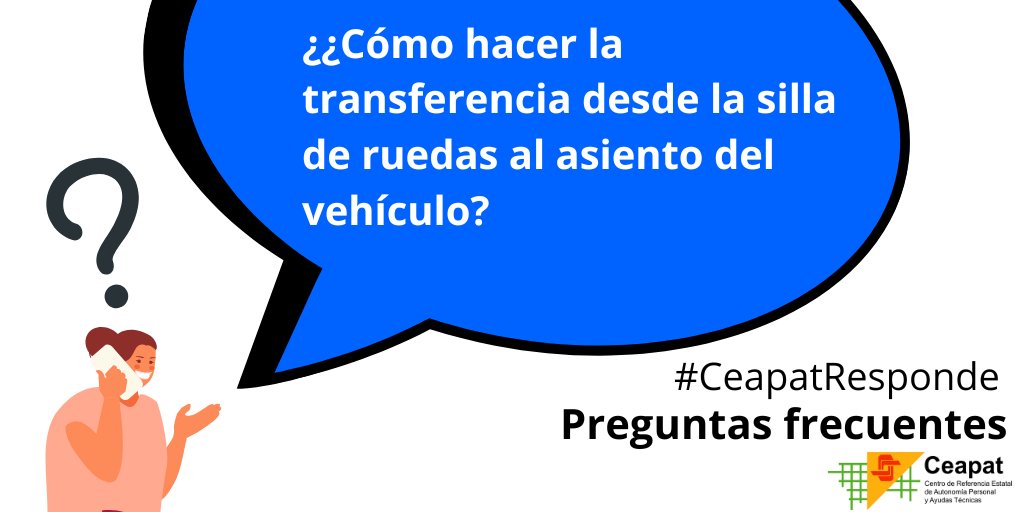 Ceapat's tweet photo. Vuelven las #PreguntasFrencuentes del #Ceapat. ¿Cómo hacer la transferencia desde la silla de ruedas al asiento del vehículo?
Si quieres conocer esta la información puedes ir a 👉https://t.co/Kdk3heXmxt
https://t.co/fYT6RDPEdm https://t.co/hE7ezedG60