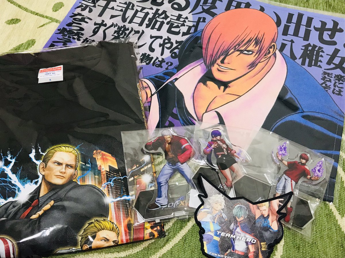 jirou1221's tweet photo. 食事とかゆっくりしたかったけどあまり時間がなかったから買い物と写真だけ撮って帰った。庵のランチョンマットも貰えて嬉しい😊
#BAR_KOF https://t.co/24Mscm7ZIn