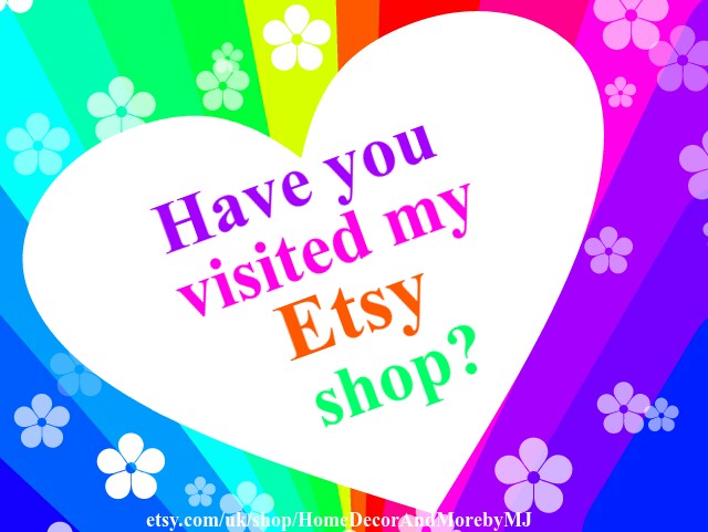 For those of you who prefer to shop on a globally known shopping platform, I also have an Etsy shop featuring over 2⃣2⃣0⃣ items. Come and have a browse, HERE ➡
etsy.com/uk/shop/HomeDe… 

#MJNWVIP #MHHSBD #QueenOf #craftbizparty #earlybiz #shopsmalluk #ukmakers