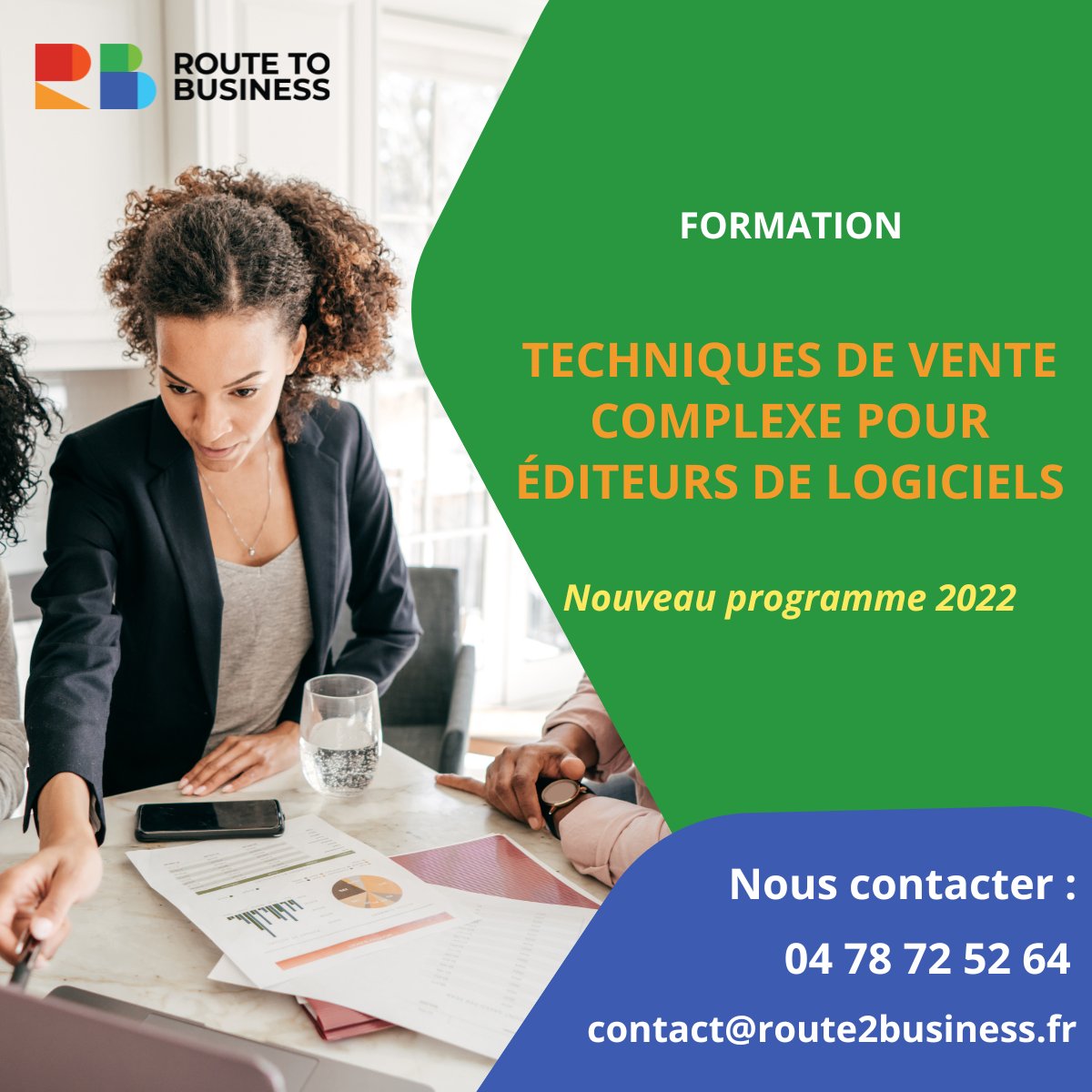 [OFFRE FORMATION]

#ÉditeursDeLogiciels, découvrez notre nouveau programme pour la formation “Techniques de vente complexe pour éditeurs de logiciels ” ✨ 
: route2business.fr/formation-tech…

N'hésitez pas à nous contacter pour toutes questions !

 #FormationProfesionnelle #Vente