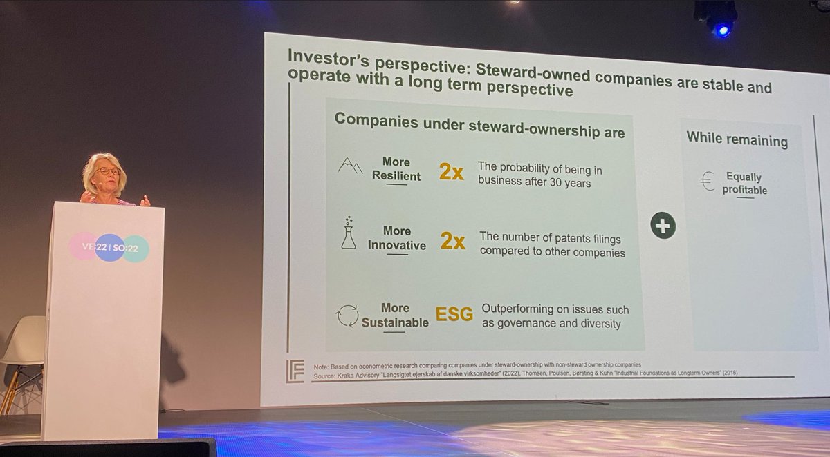 “A more innovative Europe in the global economy and a more sustainable world and way of working”: Steward-Ownership is the topic at the #SO22 Conference so22.org, where German #entrepreneurs come to hear <a href="/Lene_Skole/">Lene Skole</a> talk about visions and the Danish experiences.