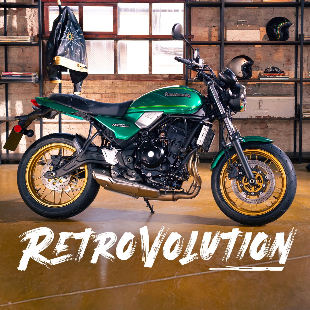 india_kawasaki's tweet photo. The Retrovolution Z650RS.
With its retro-classic elegance and relaxing ergonomics, the Kawasaki Z650RS allows you to relax and enjoy the ride.
.
.
#kawasaki #kawasakiindia #indiakawasaki #letthegoodtimesroll #z650rs #retrovolution. https://t.co/mO4n44asvQ