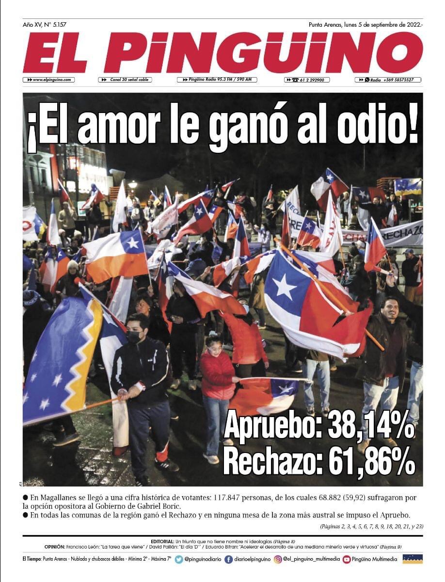 GaziJalilF1's tweet photo. ¿Qué clase de periodismo hace el diario El Pingüino, de Punta Arenas?  El titular es violento y vergonzoso. @pinguinodiario https://t.co/DaUG4vEq7j