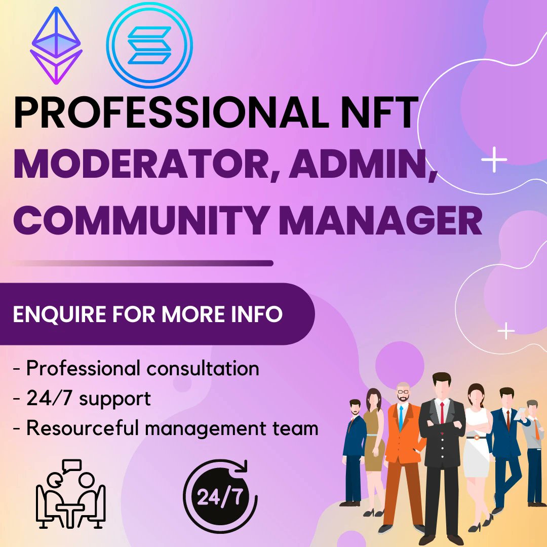 ruposhamin's tweet photo. Hire NFT discord moderator, admin and manager for your NFT project!! Premium (Monthly) $795! Place your order!! https://t.co/9huwnucm1D
#NFTdiscord #NFT #DiscordServer #nftmoderator #nftsolana #Ethereum #NFTCommumity #NFTProjects #consulting #communitymanager #community #ADMIN https://t.co/MGEVgqPzvY