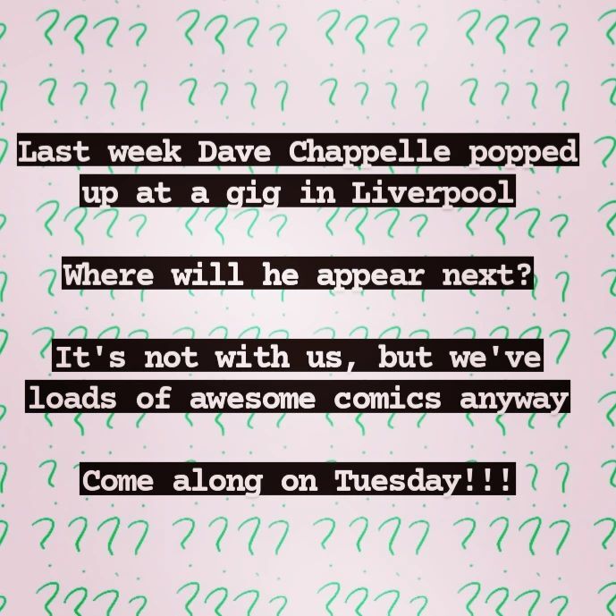 ComedyCellarV's tweet photo. We've not got Dave Chappelle this week, but we have got some awesome comics on the line up, brilliant tequilas, cold beer, candles and air conditioning

Come along Tuesday from 8pm 🤩🤗 https://t.co/zwotKF8LHS https://t.co/sFKZWvcQ4W