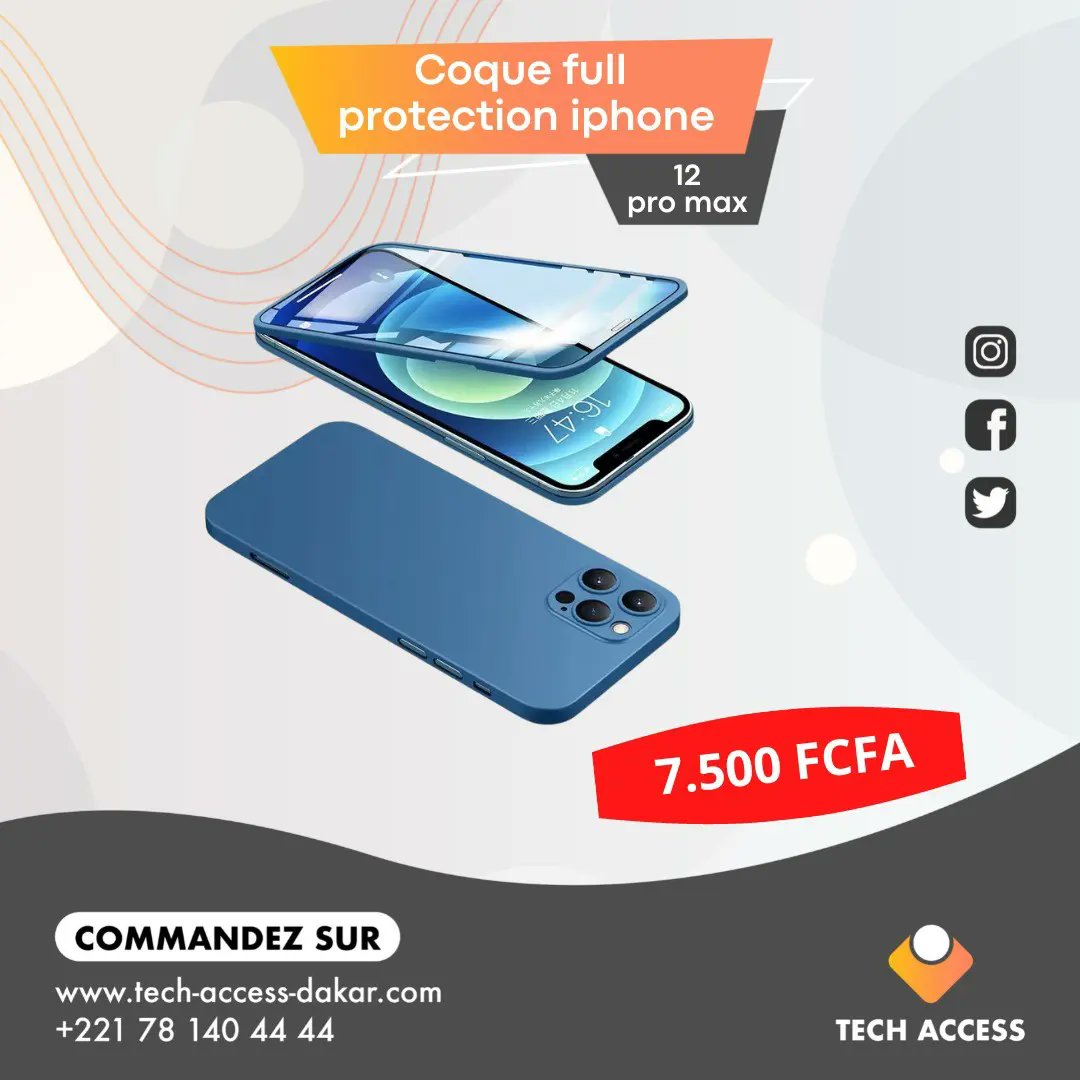 tech_access_dkr's tweet photo. Coque full protection iphone 12 pro max

❗7500 F CFA❗

Commandez directement sur le site Web ou contactez nous au 78140 44 44.

#techaccess #Dakar #senegal #accessoires #iPhone #fullprotection #protection #iphone12promax https://t.co/xtUSFFKuqR