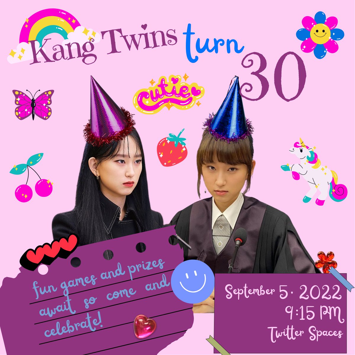 purplesheesh16's tweet photo. Join us later at 9:15 for #KangSol and #KangDan's SURPRISE Birthday Party cia Spaces. See you! ๐๐งก๐
#HAPPY_KANGSOL_DAY https://t.co/H2pqLBjrXd