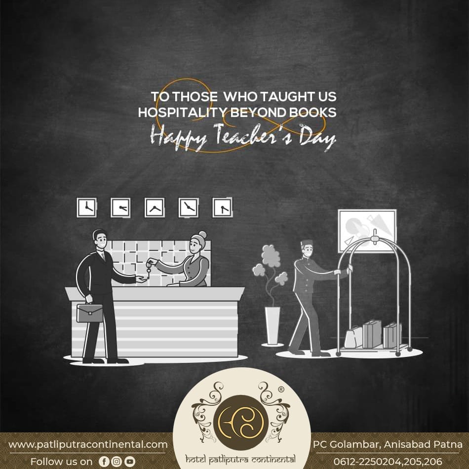 hpcpatna's tweet photo. Hotel Patliputra Continental is thankful to all those teachers who taught us hospitality beyond books, Happy Teacher's Day!

#hotelpatliputracontinental #hpcpatna #hotelinpatna #restaurant #teachersday #teacher #teachers #happyteacher #teachersday2022 #happyteachersday #patna https://t.co/oH0LEjl4J4