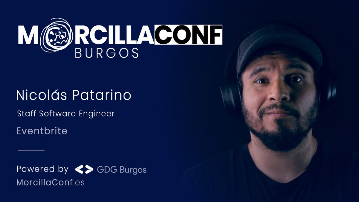 MorcillaConf's tweet photo. 📢PONENTES #MorcillaConf ¡Ya estamos a lunes y tenemos nuevo #PonenteTOP! Nicolás Patarino @npatarino Staff Software Engineer en @eventbrite  

Hablará de carrera profesional y nuevas formas de #liderazgo en su charla "El error de hacerte manager"

➡️+Info https://t.co/MhmPvgkq2j https://t.co/WAhV5FsUkw