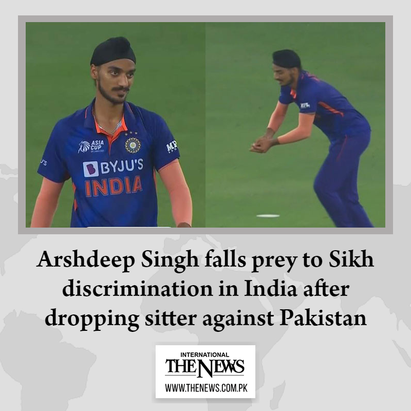thenews_intl's tweet photo. Indian cricket fans troll and bombard Arshdeep with hateful discriminatory comments for dropping relatively easy catch of Asif Ali
Read more: https://t.co/j95zfYg1sr
#TheNews #AsiaCupT20 #INDvsPAK202 https://t.co/uYmnRVTZKR