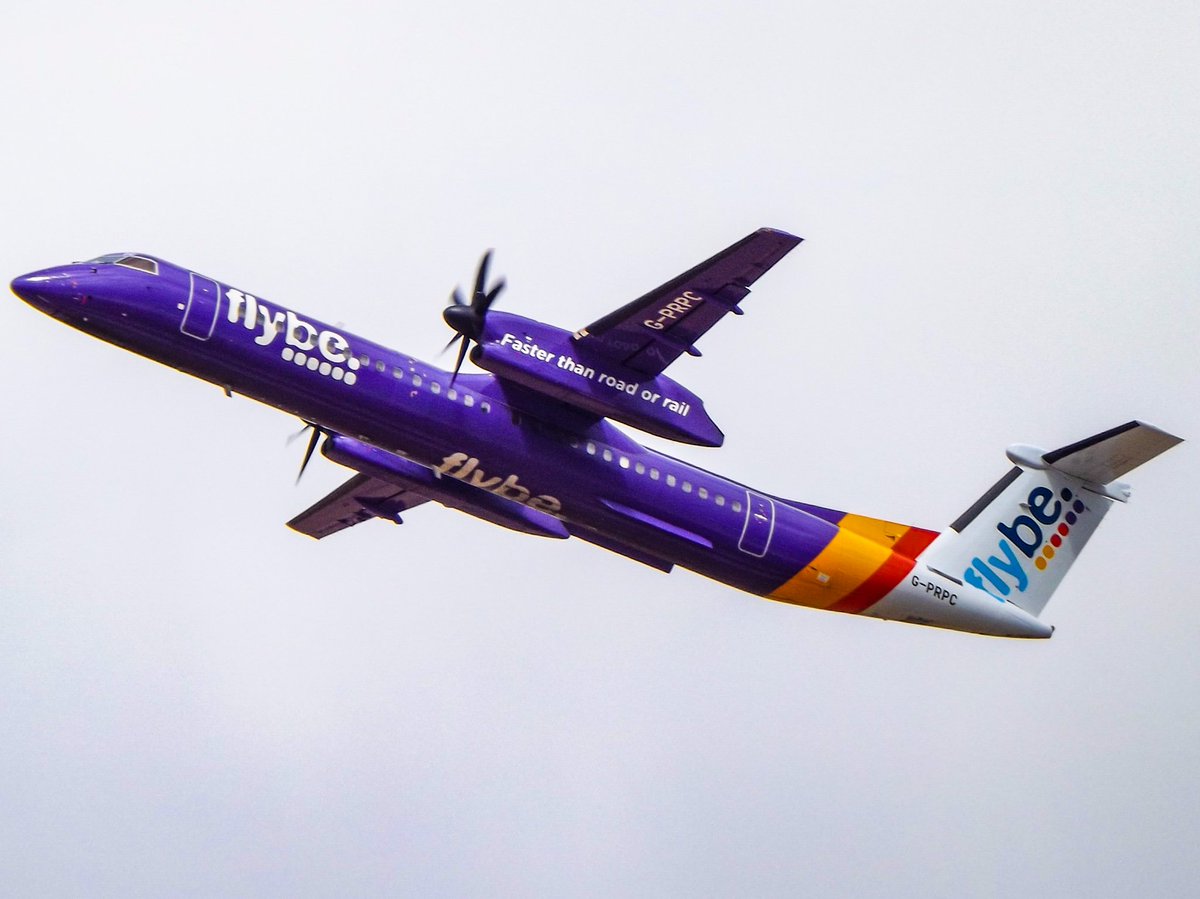 Faster than Road or Rail @flybe Dash 8 Q400 G-PRPC climbs away from @dusairport Back in 2019 ✈️📸 #Avgeek #Aviation #AviationPhoto #Canon #canonphotography #LetsFlybe #Flybe