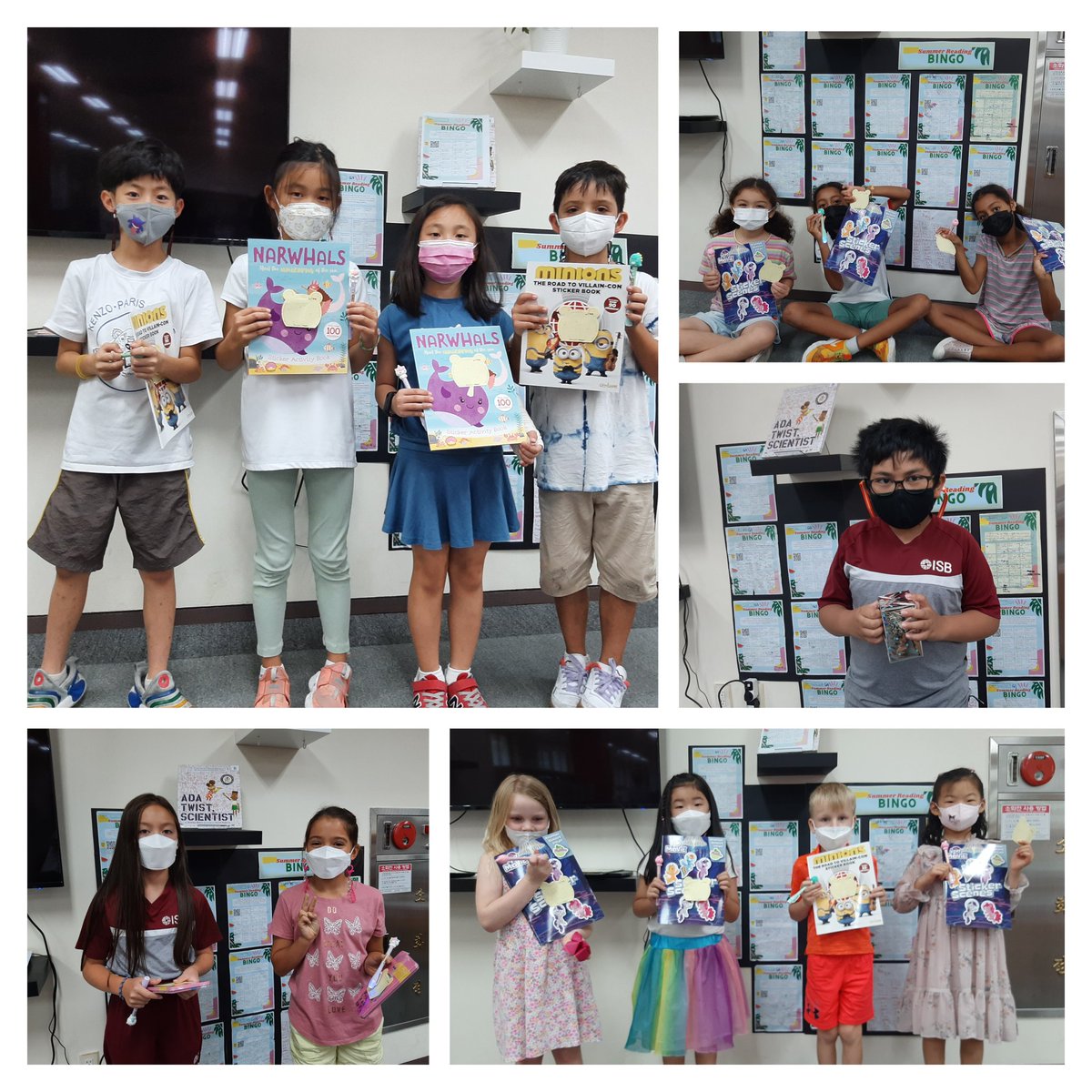 Ygysbers's tweet photo. 🎉Great job! The following students completed their Summer Reading BINGO and got their prizes. 🥰📚👍 I am so proud of them!
#ISBlearning #booklovers #eslibrary #SummerReadingBingo https://t.co/6lwbguU3DY