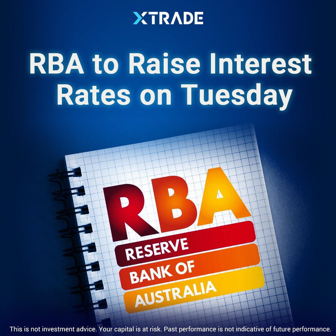 🇦🇺🏦The Reserve Bank of Australia is expected to hike its interest rates for the fifth month in a row. The RBA’s board meets on Tuesday with the agenda to ease Australia’s surging inflation that has already pushed all prices in the country higher.