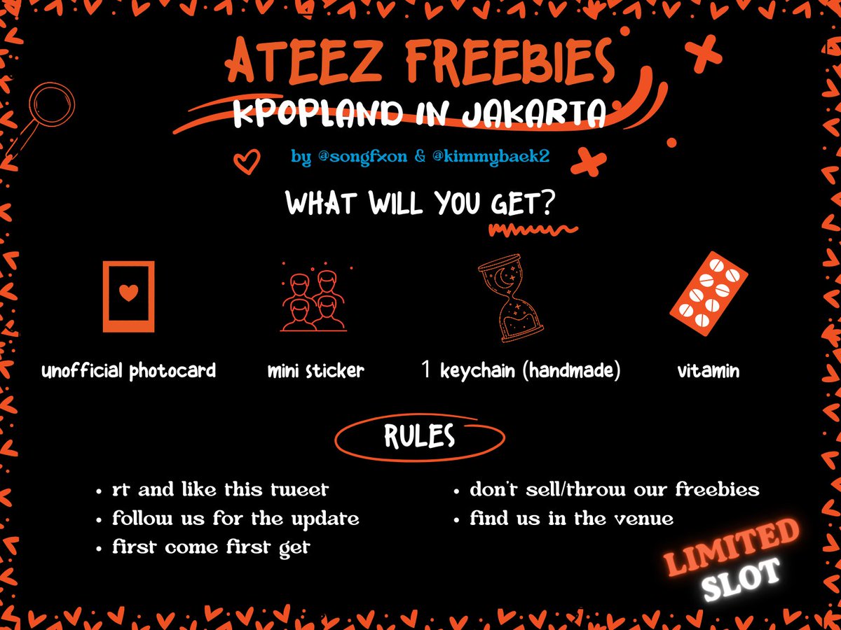 songfxon's tweet photo. ATEEZ FREEBIES on KPOPLAND JAKARTA 🪐
— by @songfxon &amp; @Kimmybaek2 

⌕ Stadion Madya GBK
⌕ 2022.09.16
⌕ Find us on KPOPLAND venue — tba

rts &amp; likes are highly appreciate! see you there atinys ♡

#에이티즈 #ATEEZ @ATEEZofficial #KPOPLANDJAKARTA #KPOPLAND2022 https://t.co/2mAMZrb24C