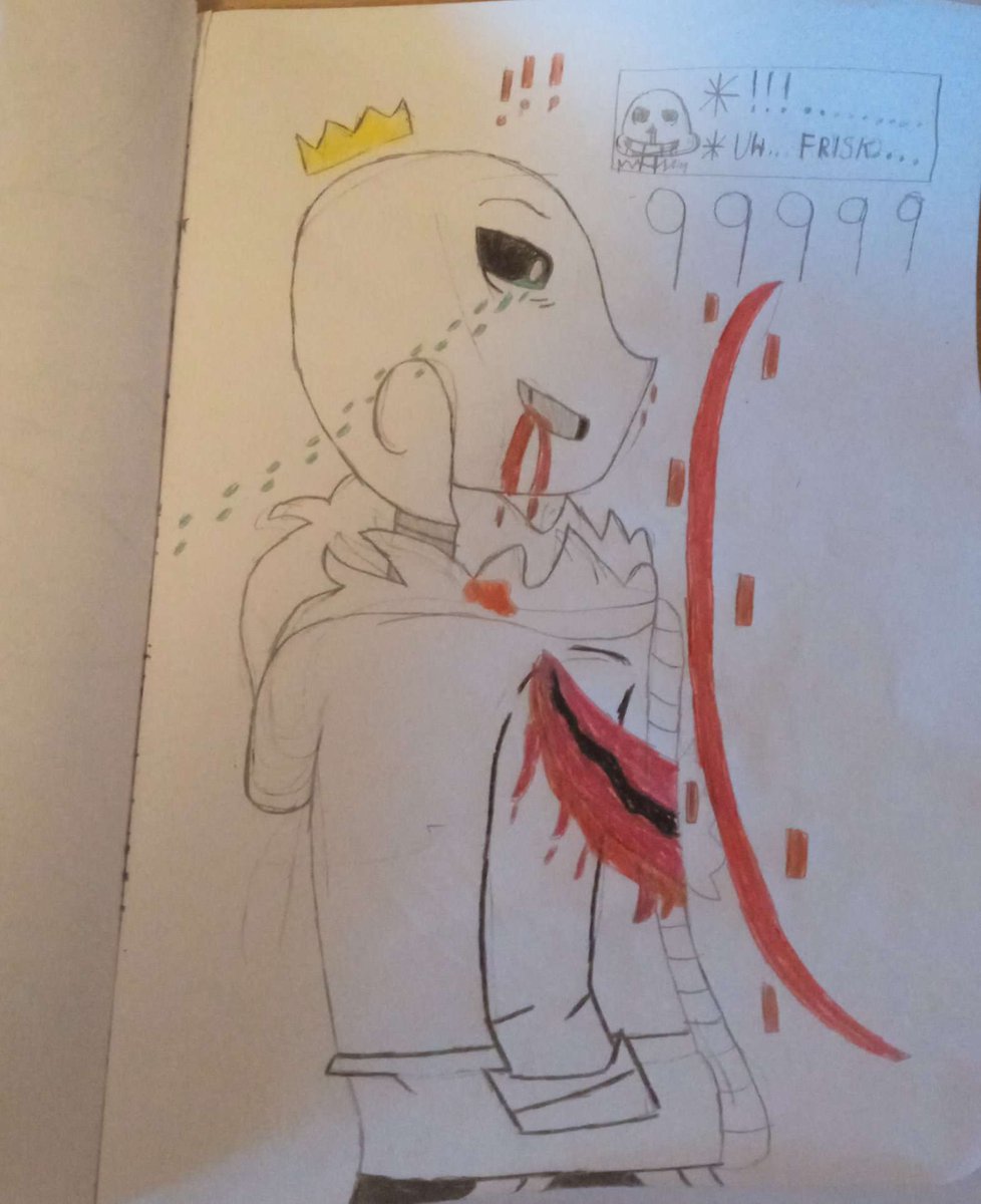 💔🩸🔪My new draw of Sans being slashed🔪🩸💔