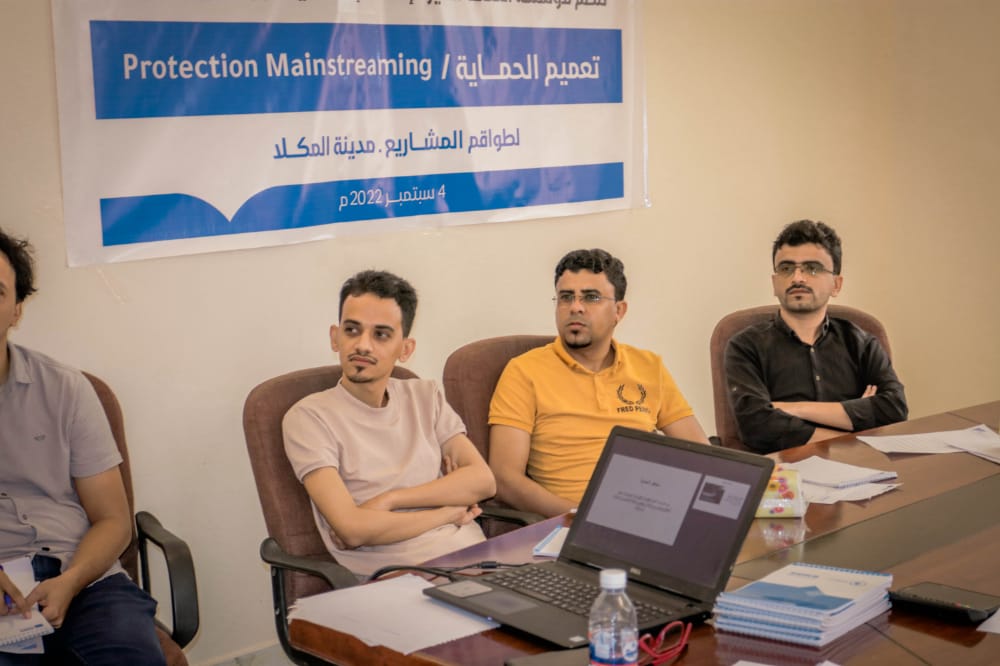 bchr_ye's tweet photo. BCHR organized a training course on #protection mainstreaming for projects' teams.
The participants learned about the concept of protection, gender, and the challenges facing the mainstreaming of protection in #humanitarian_work action. https://t.co/RxdGOTdTu1