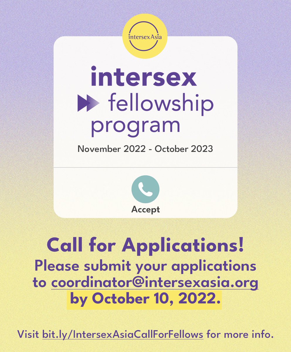 📣📣📣 Calling all Asian intersex people who wish to join the movement! Do you wish to join the intersex movement in Asia? Do you want to learn experiences from senior intersex activists from Asia?