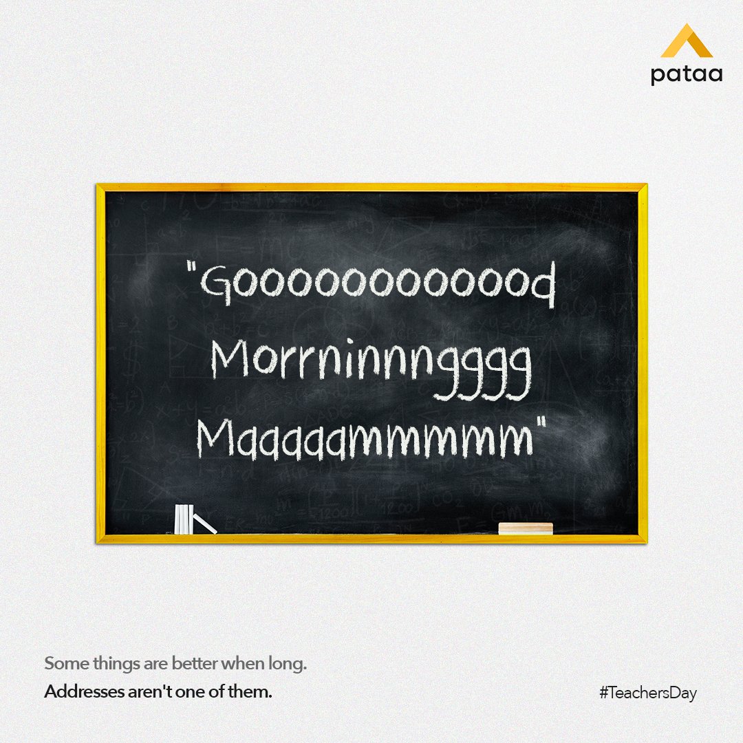 PataaApp's tweet image. This Teacher&apos;s day, we shall remember singing &quot;Goooood morninggg&quot; to our Teacher&apos;s and thank them to let us find our ^Pataa in life 😇

Download the app now!

Link 🔍 - app.pataa.com/smedia

#Teachersday #AddressMadeSimple #Pataa