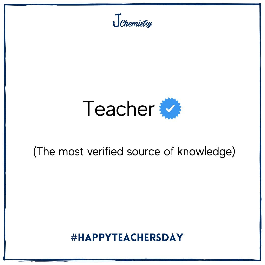 JChemistry_'s tweet photo. #TeachersDay2022 #teacher https://t.co/EzPp6mRyvK